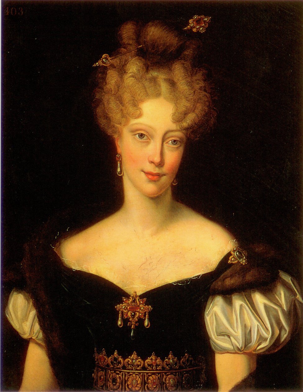 Caroline de Bourbon（1798-1870），Berry公爵夫人的肖像 作者 查尔斯·劳赫