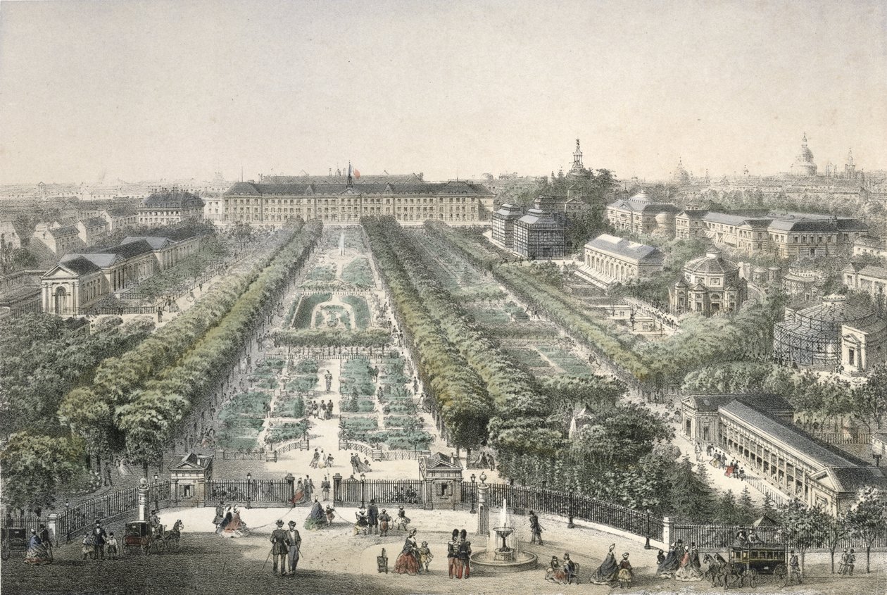 观点的Jardin des Plantes，巴黎 作者 查尔斯·里维耶尔