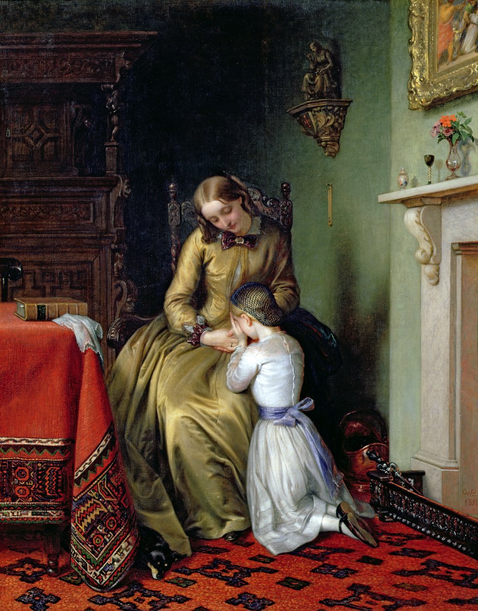 Prayertime，1854 作者 查尔斯·韦斯特·科普