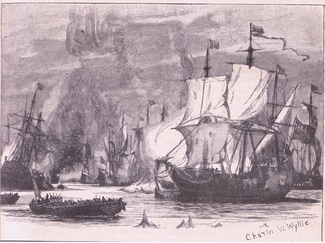 海战斗Cape Passaro公元1718年 作者 查尔斯·威廉·威利