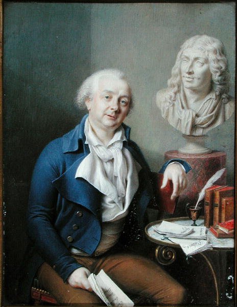 Dazincourt(1747-1809)的肖像(面板油画) 作者 查尔斯·玛丽·布顿