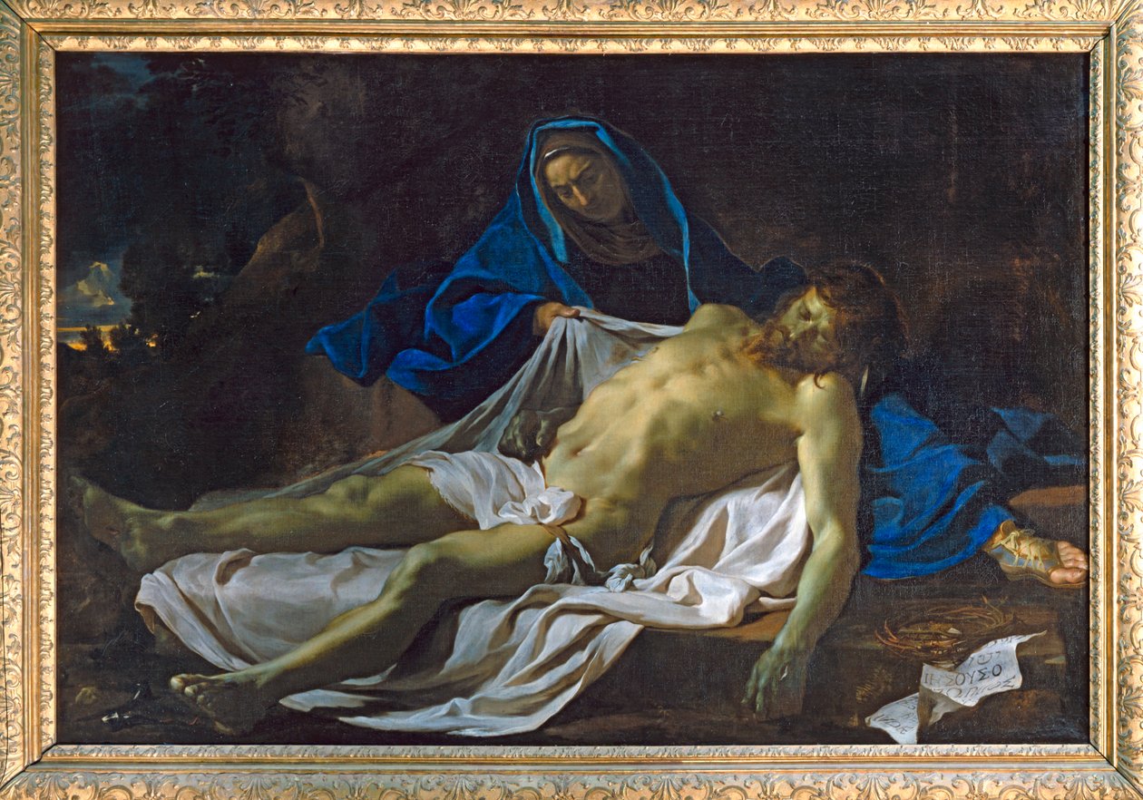 Le Christ mort sur les genoux de la Vierge - 圣母膝上死去的基督... 作者 查尔斯（Charles Le Brun）