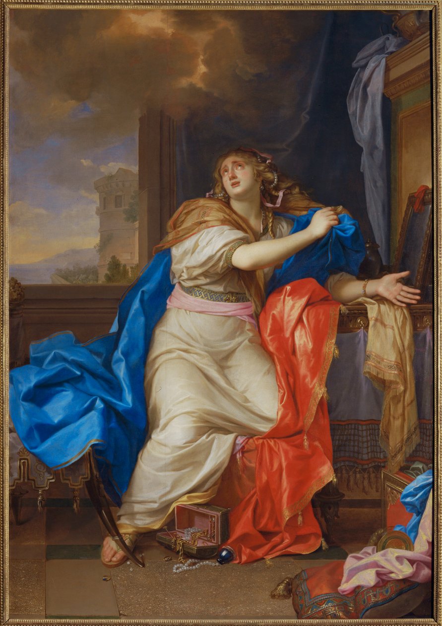 Sainte Madeleine repentante renonce a toutes les vanites de la vie - 圣玛丽-抹大拉放弃生活中的一切享乐...... 作者 查尔斯（Charles Le Brun）