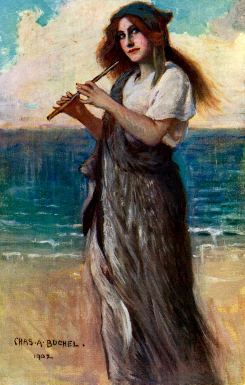南希·普赖斯（Nancy Price）1880-1970年，英国女演员，作为雅典娜的帕拉斯·雅典娜（1902）。 作者 查尔斯·布切尔