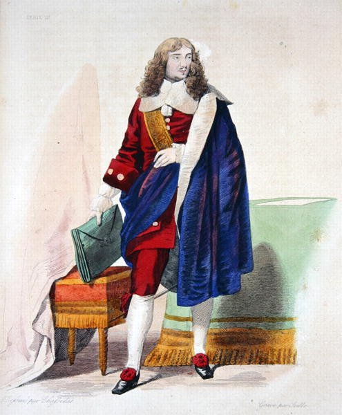 Jean-Baptiste Colbert de Torcy (1619-83), 插图来自E. Mennechet的《Le Plutarque Francais》。 作者 查尔斯·亚伯拉罕（后）查瑟拉特