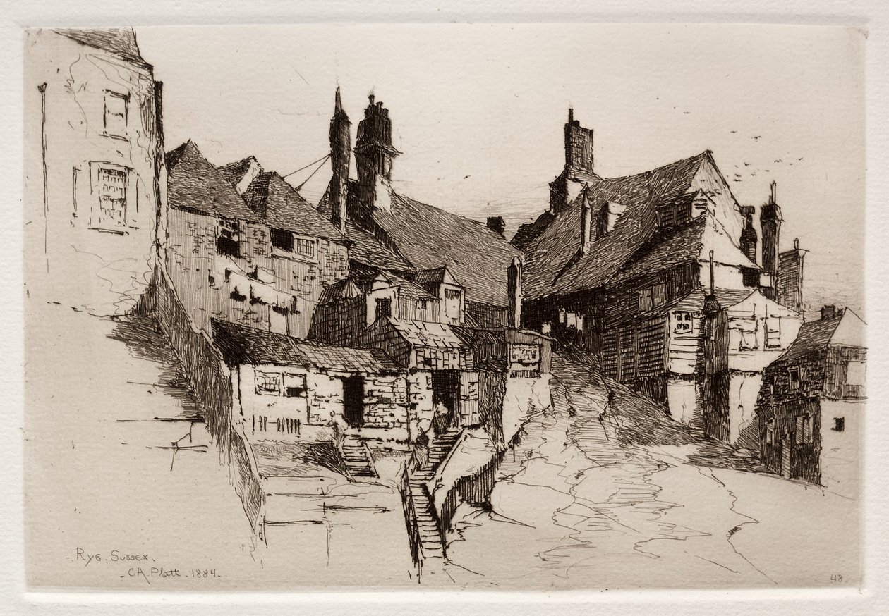 拉伊（Rye），苏塞克斯，英格兰，1884年。 作者 查尔斯·亚当斯·普拉特