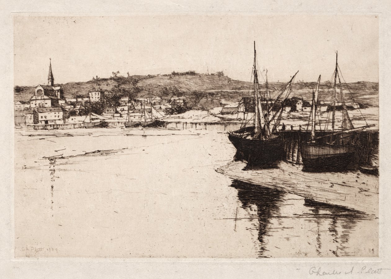 特鲁维尔，1889年。 作者 查尔斯·亚当斯·普拉特