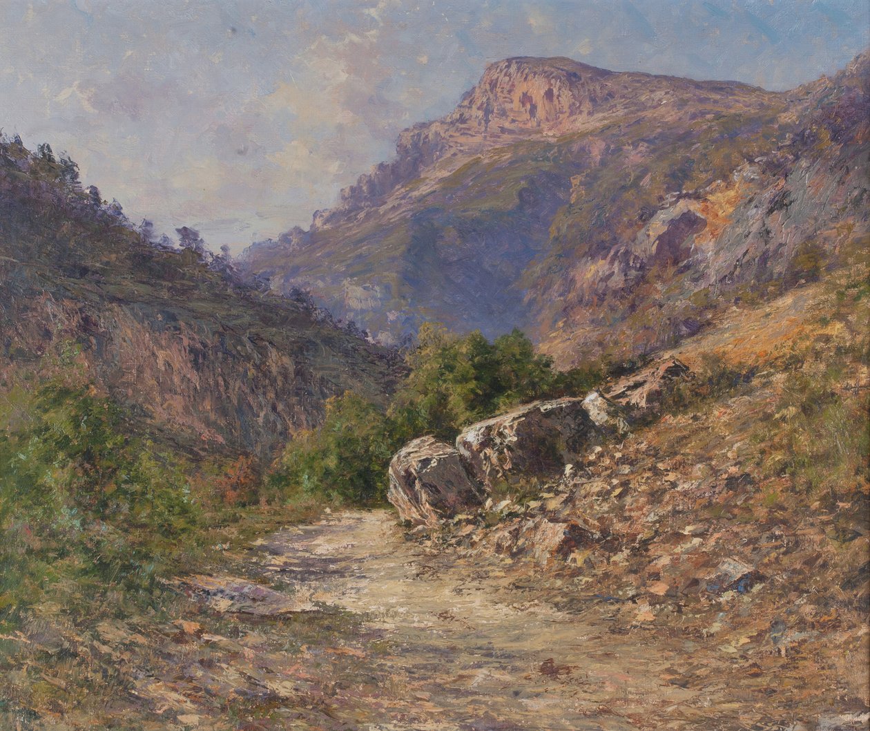 韦尔科斯的山间小路 1917 年（布面油画） 作者 查尔斯·亚历山大·伯蒂埃