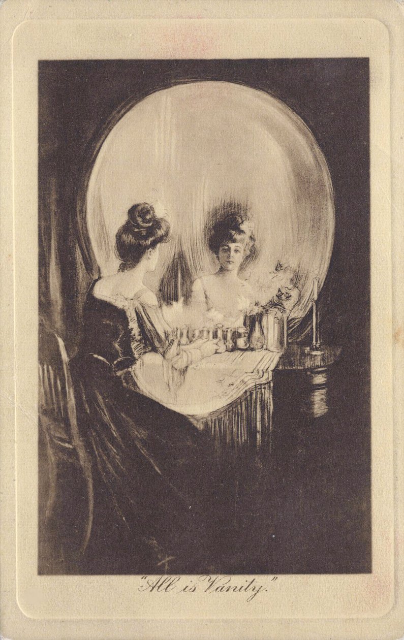 Tout est vanite - All is Vanity par Gilbert, Charles Allan (1873-1929), c. 1900 - 石版画 - 私人收藏 作者 查尔斯·艾伦·吉尔伯特