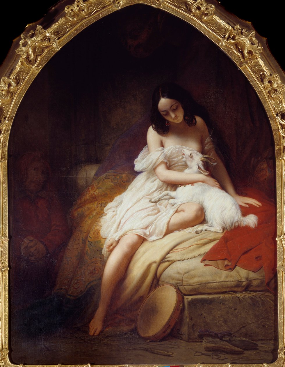 Esmeralda Representation of the character of “Notre Dame de Paris” by Victor Hugo (1802-1885). Painting by Charle Auguste Steuben (1788-1856) 1839 Nantes, Musee des Beaux Arts 作者 查尔斯·奥古斯特·斯托本