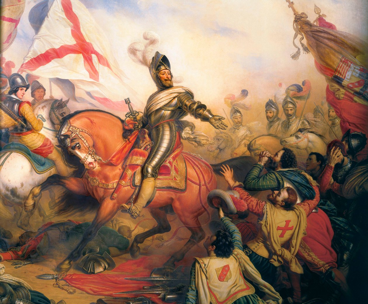 "King Henry IV at the battle of Ivry", painting by Baron Charles von Steuben 作者 查尔斯·奥古斯特·斯托本