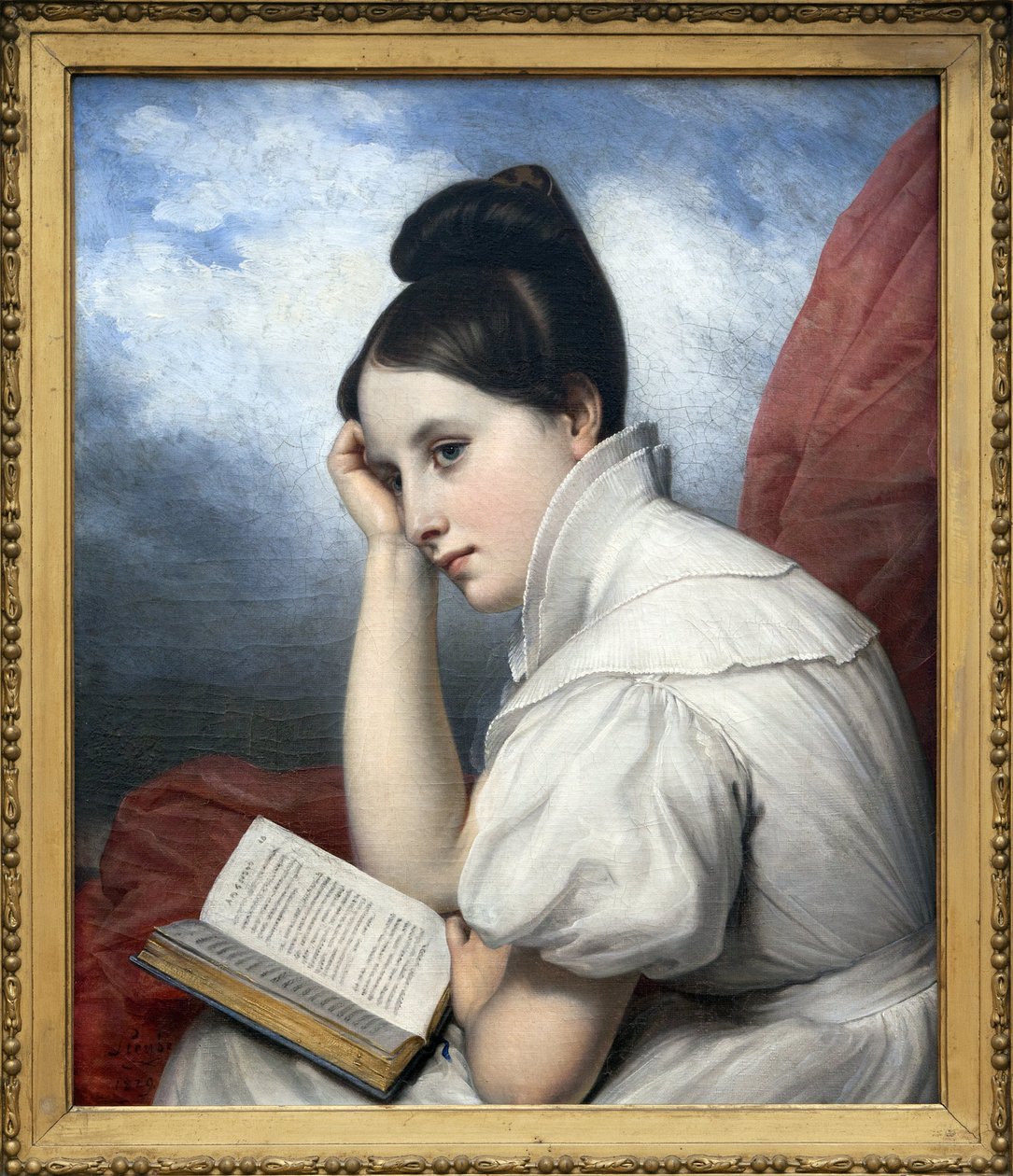 La Reader》，查尔斯-冯-斯图本（1788-1856 年）的布面油画，摄影，KIM Youngtae，南特，南特美术馆。 作者 查尔斯·奥古斯特·斯托本