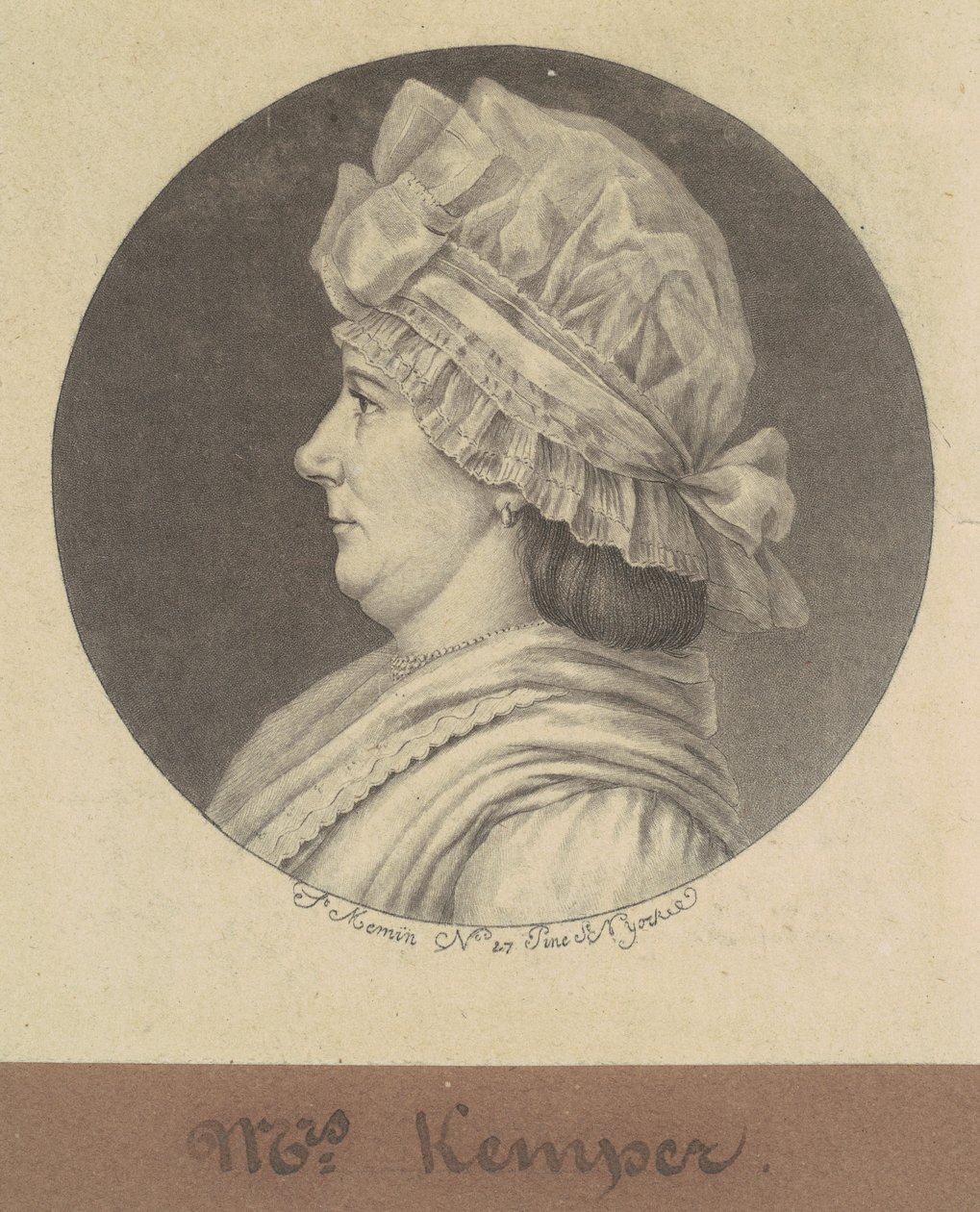 伊丽莎白-马里厄斯-坎普 作者 Charles BJ Fevret de Saint Memin