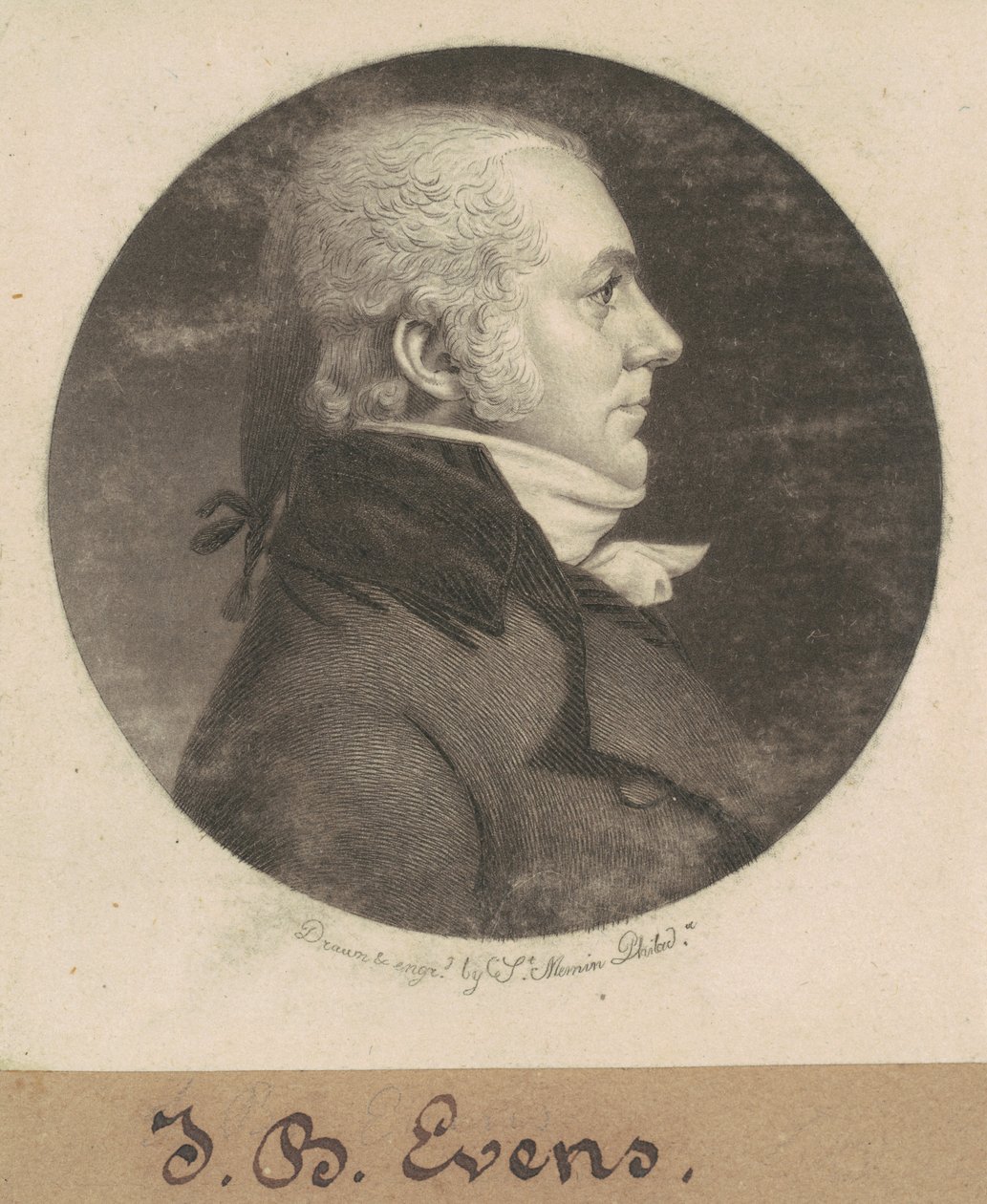 约翰-B-埃文斯 作者 Charles BJ Fevret de Saint Memin