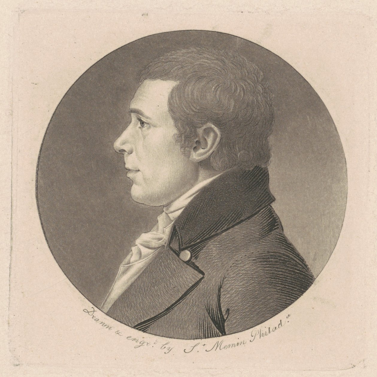 Peter Stephen DuPonceau 作者 Charles BJ Fevret de Saint Memin