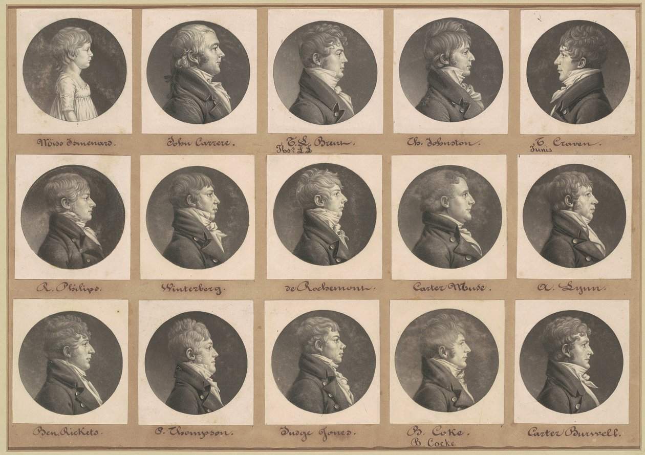 圣-梅明肖像画集，第30组 作者 Charles BJ Fevret de Saint Memin