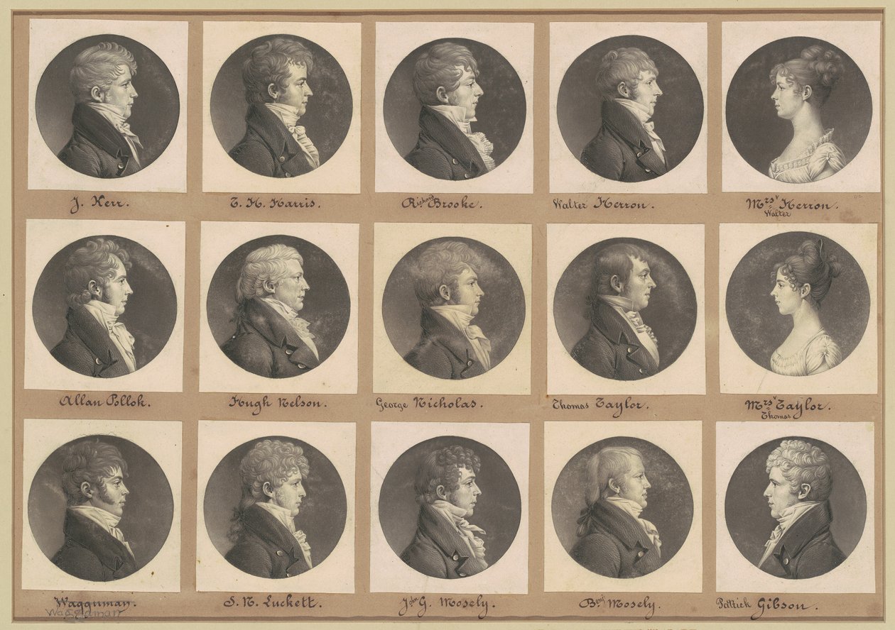 圣梅明肖像画集，第42组 作者 Charles BJ Fevret de Saint Memin