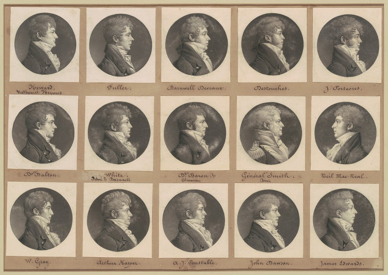 圣梅明肖像画集，第45组 作者 Charles BJ Fevret de Saint Memin