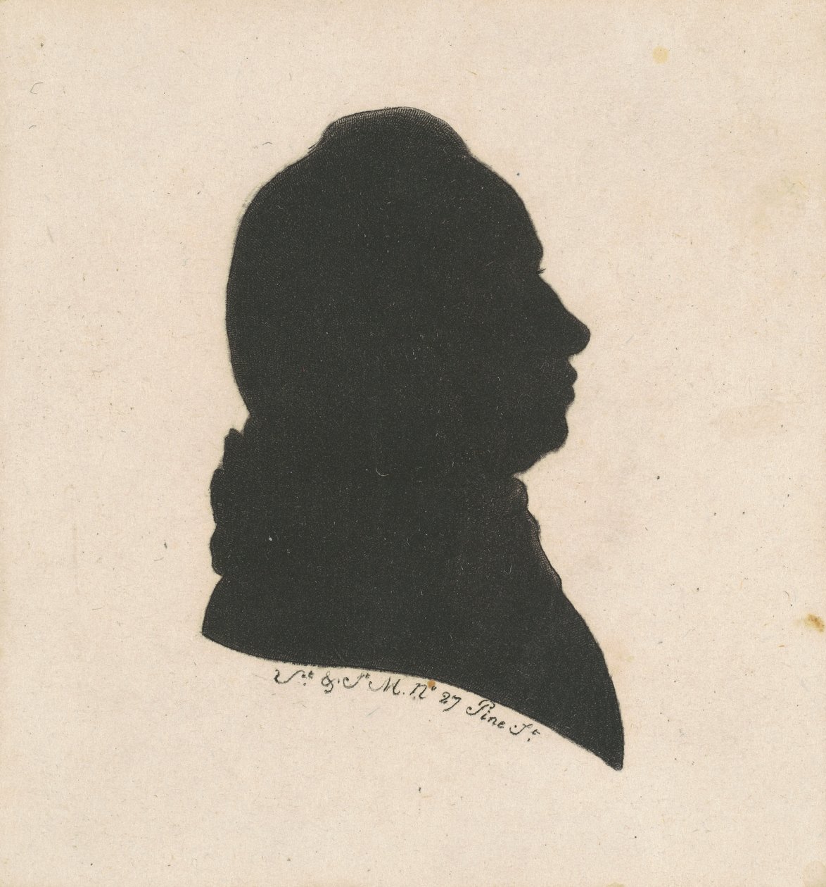 不明身份的男性剪影 作者 Charles BJ Fevret de Saint Memin