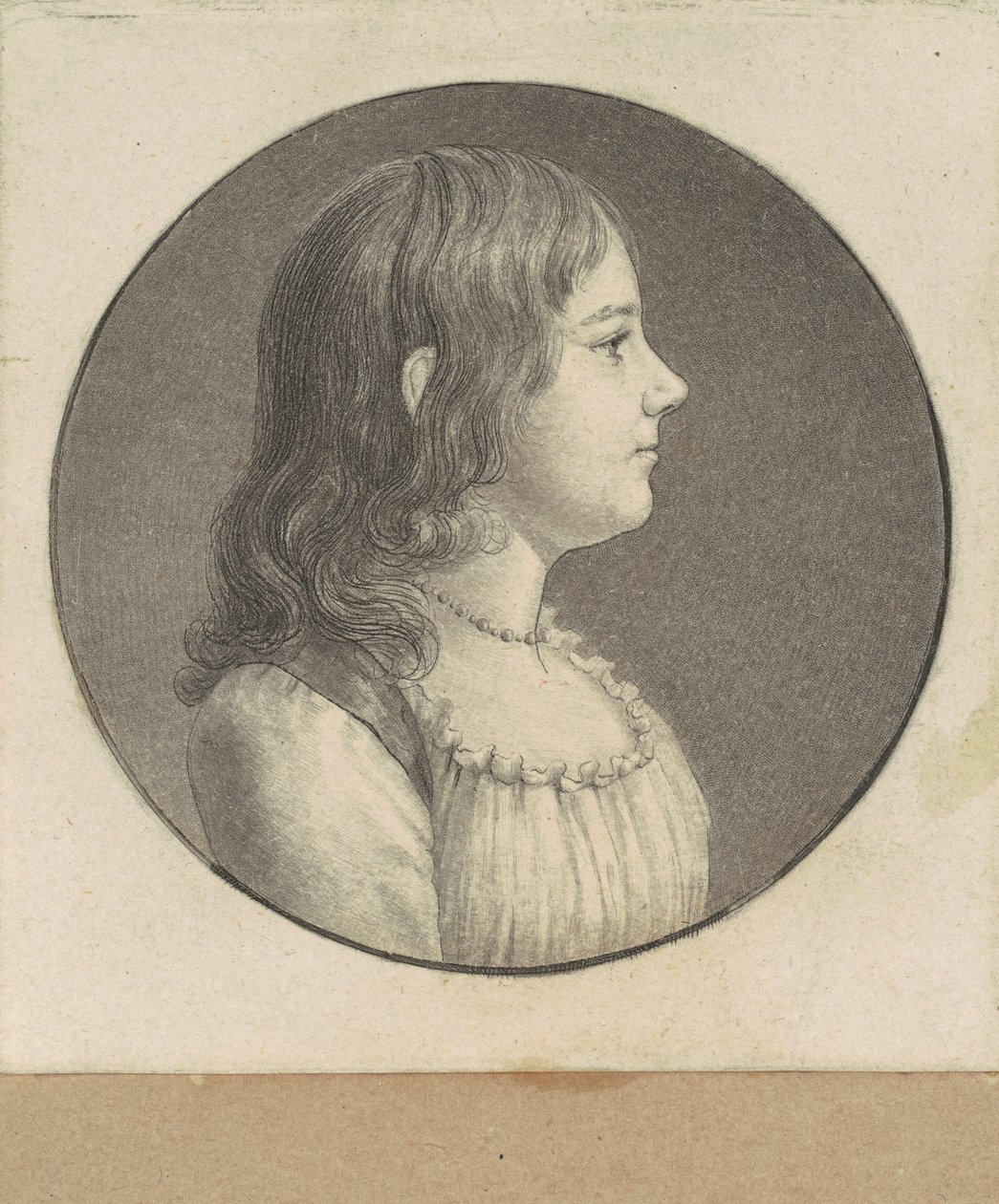 不明身份的年轻女性 作者 Charles BJ Fevret de Saint Memin