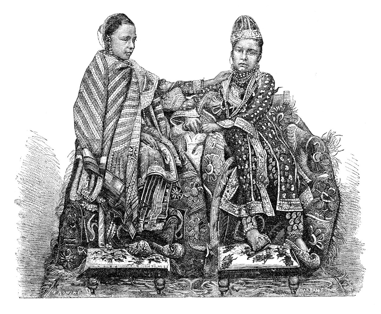 1895年，印度博帕尔公主。 作者 查尔斯·巴班特