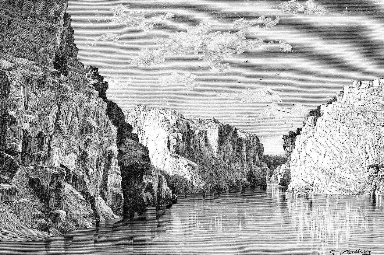 印度大理石岩石峡谷，1895年。 作者 查尔斯·巴班特