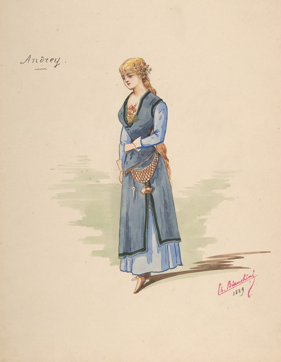 安德烈的服装设计[a]，配件描述表[b]，1889年。 作者 查尔斯·比安基尼（Charles Bianchini）
