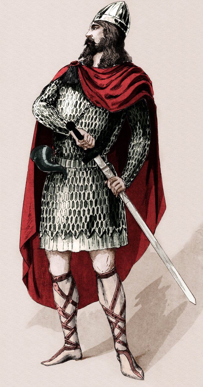 法国骑士罗兰-德-朗塞沃（印刷品） 作者 查尔斯·比安基尼（Charles Bianchini）