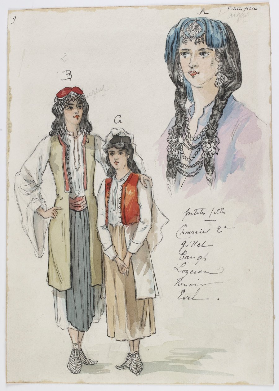 Holmès - The Black Mountain - 服装设计：Charles Bianchini - 09.小女孩们Charrier 2e 小姐、Gillet 小姐、Taugh 小姐、Lozeran 小姐、Renoir 小姐、Evel 小姐 作者 查尔斯·比安基尼（Charles Bianchini）