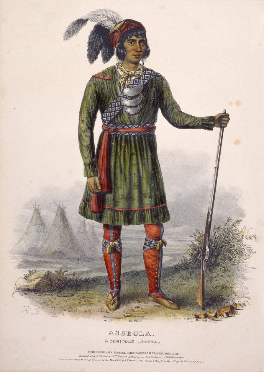 ASSEOLA, A SEMINOLE LEADER. 作者 查尔斯·伯德·金