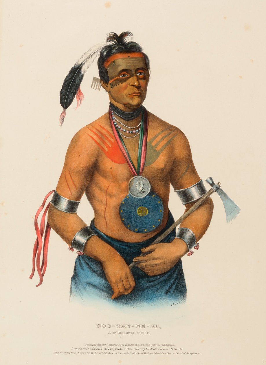 HOO-WAN-NE-KA, A WINNEBAGO CHIEF. 作者 查尔斯·伯德·金