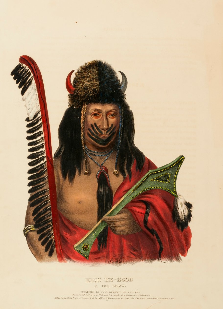 KISH-KE-KOSH.一只勇敢的狐狸，选自《北美印第安部落史 作者 查尔斯·伯德·金