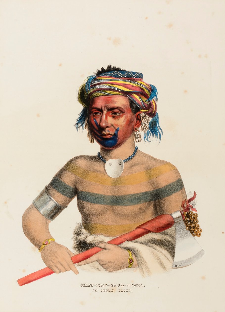 shau-hau-napo-tinta.ioway 酋长。 作者 查尔斯·伯德·金