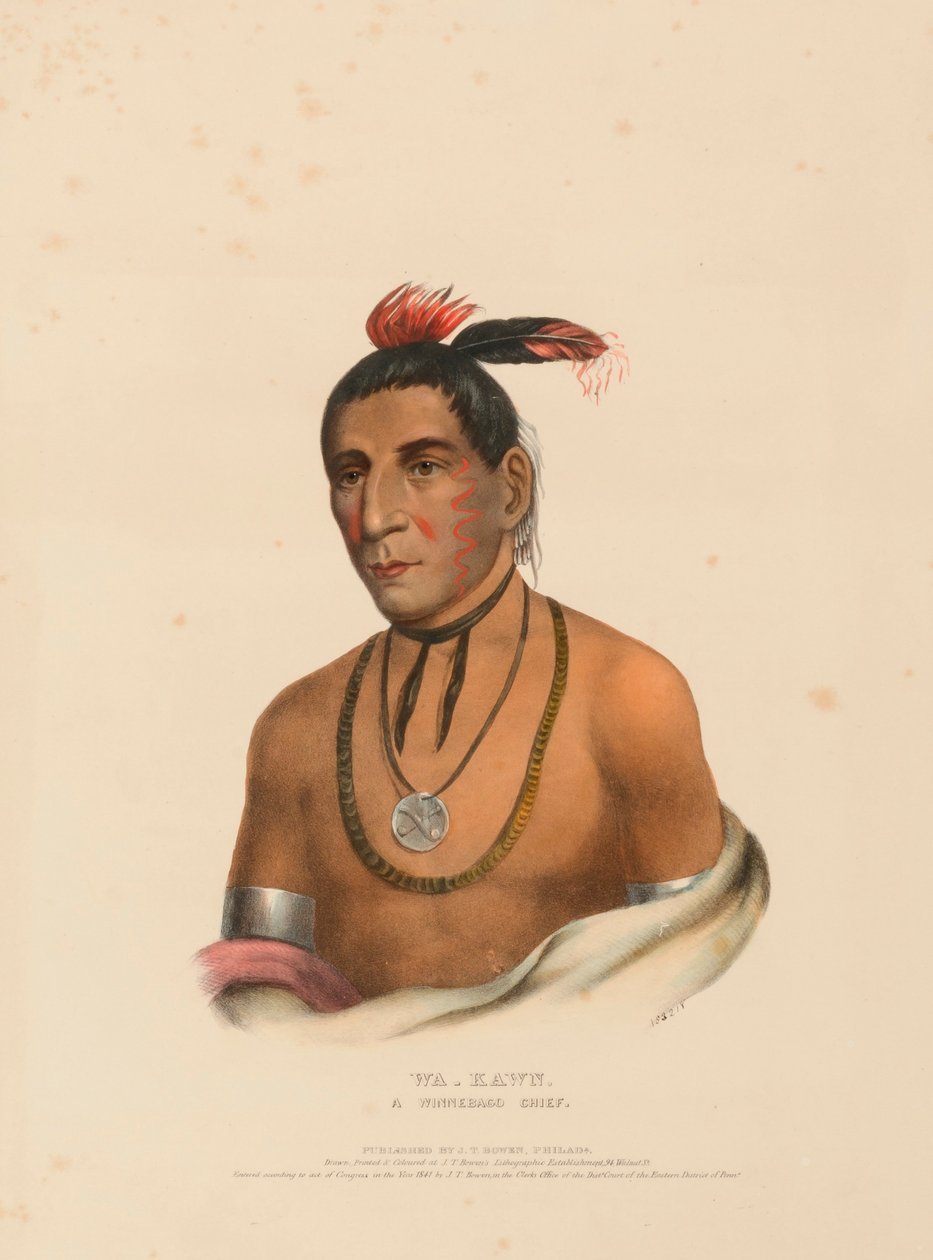 WA-KAWN, A WINNEBAGO CHIEF. 作者 查尔斯·伯德·金