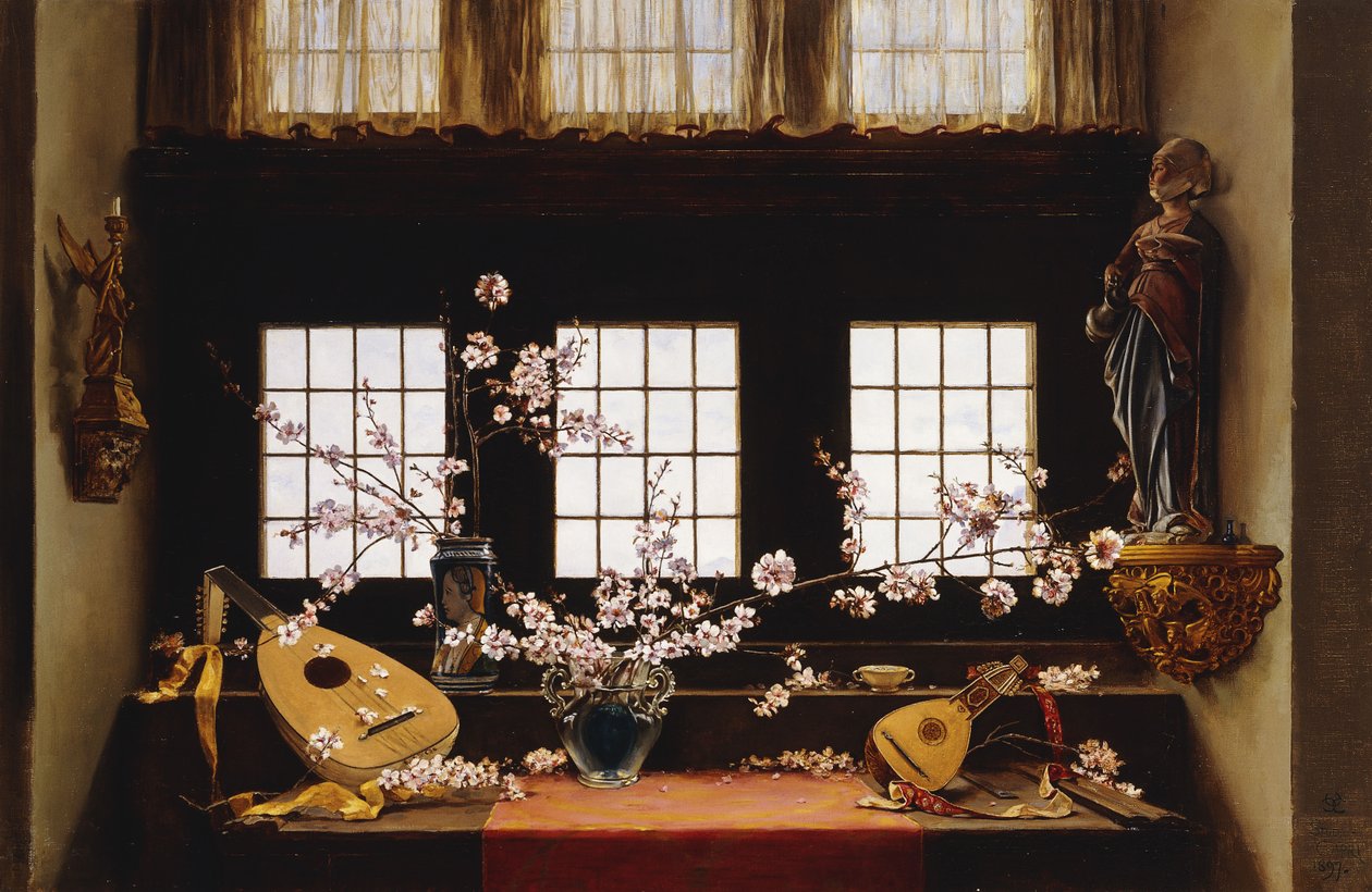 Studio Window，卡普里岛，1897年 作者 查尔斯·卡里尔·科尔曼
