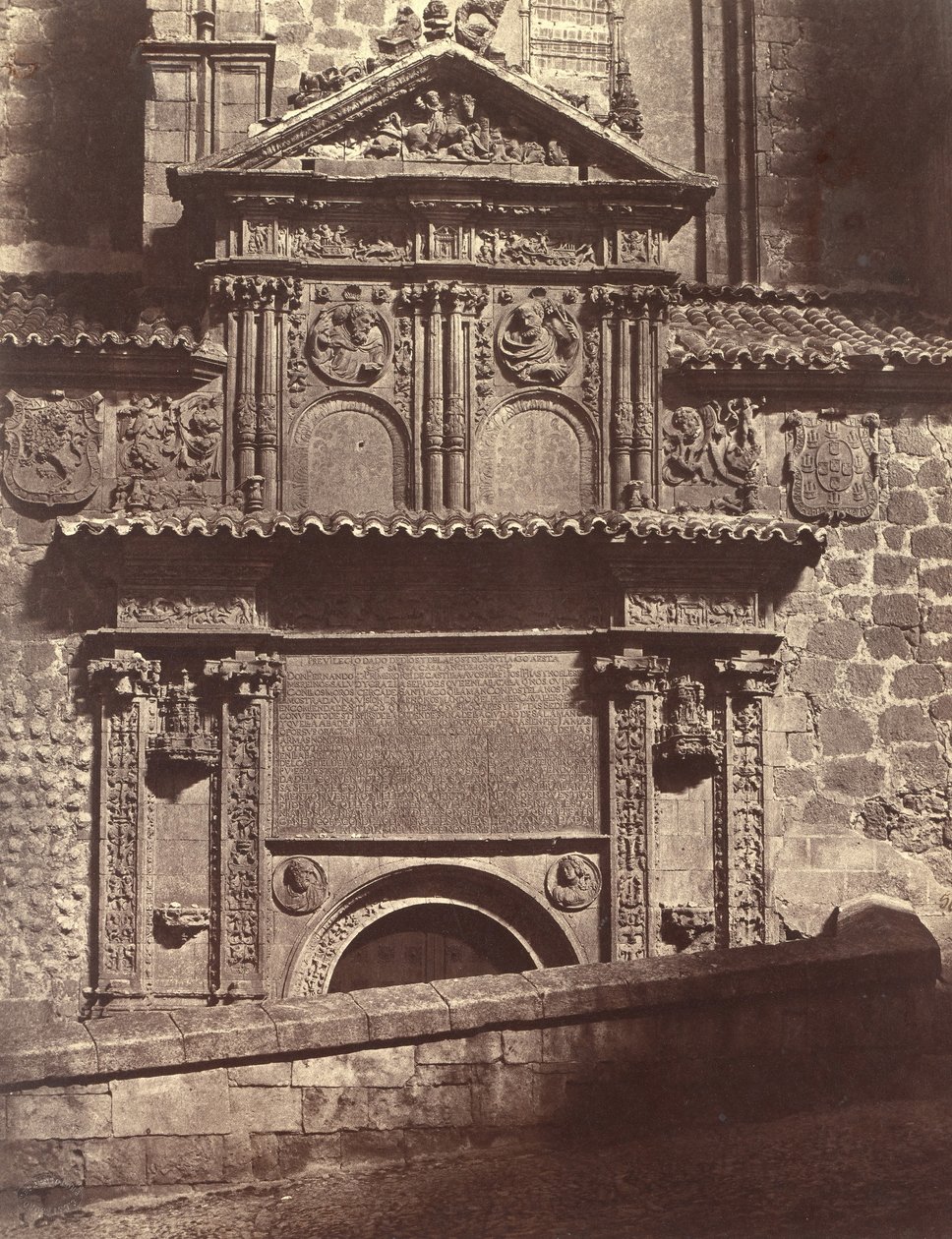 萨拉曼卡Sancti Spiritu修道院的入口，1853年。 作者 查尔斯·克利福德