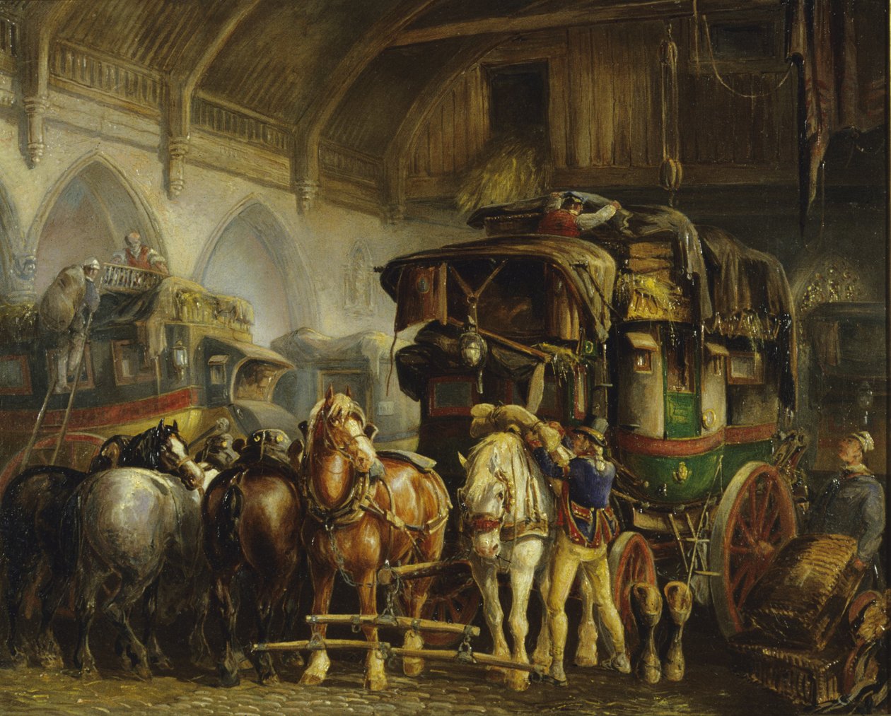 A Paris Diligence（布面油画）（一对见 266152） 作者 查尔斯·库珀·亨德森