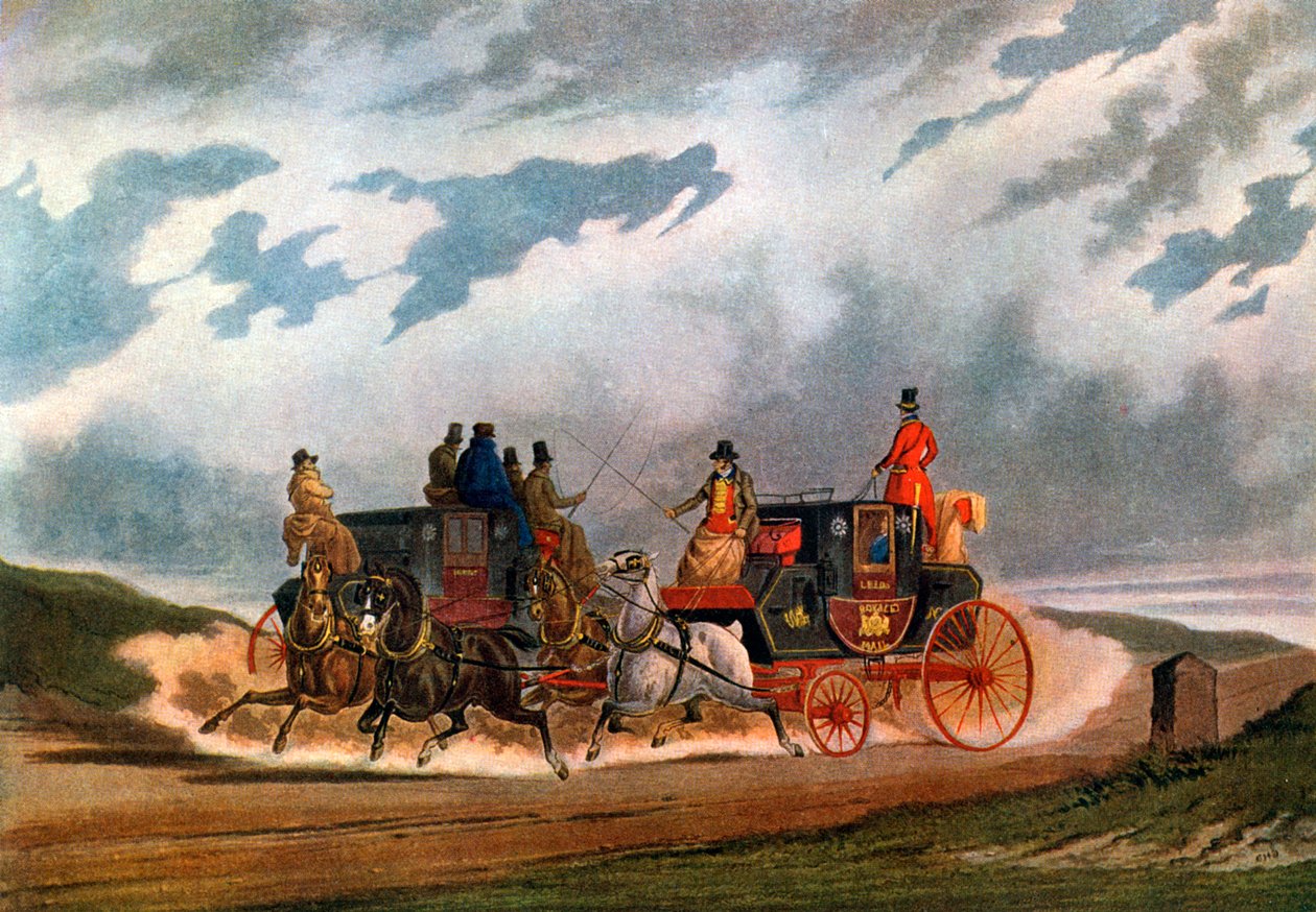 Half Way Leeds Coach，1837年1927年。 作者 查尔斯·库珀·亨德森