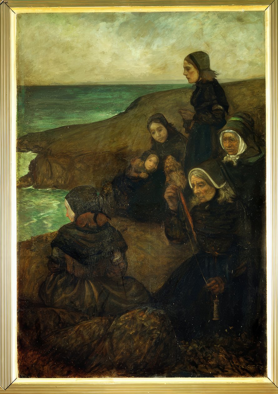 Au Pays de la Mer - 海洋之国 - 三联画，右面板。留下来的人 作者 查尔斯·科特