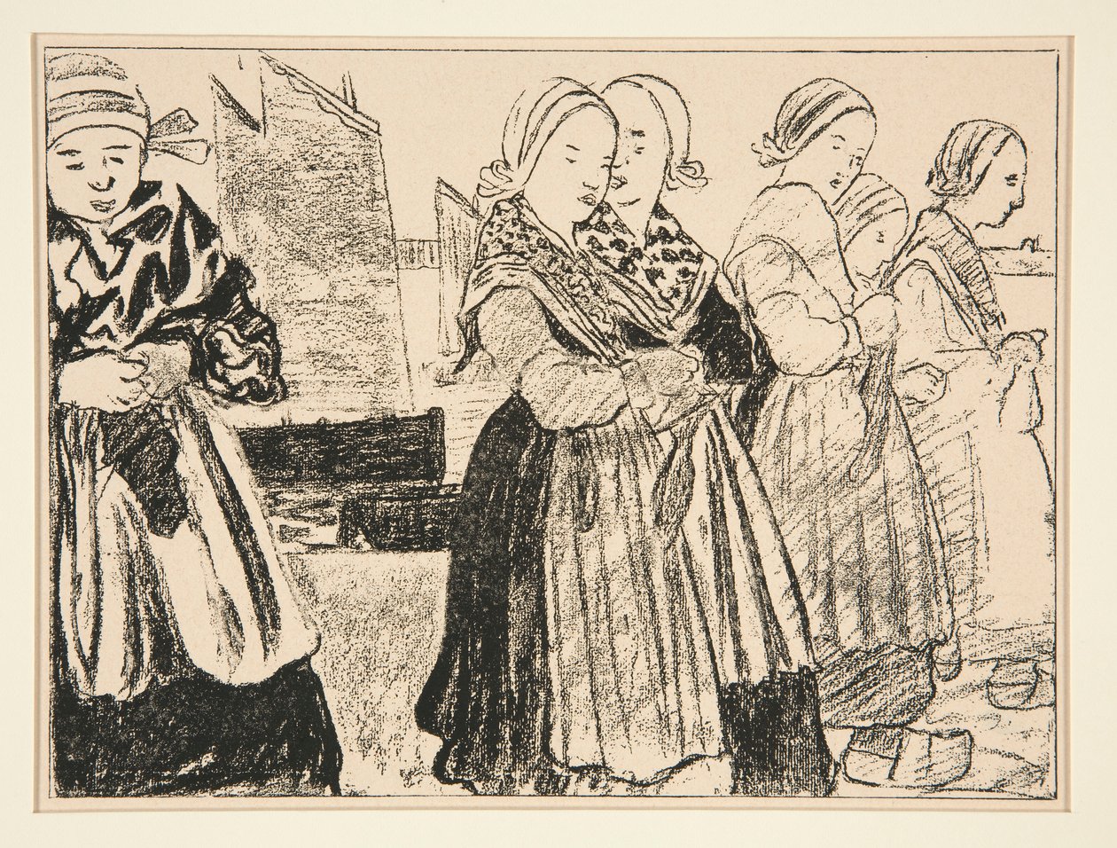 Filles Bretonnes, or Bretonnes sur le quai, in #36 of La Revue Blanche, October 1894 作者 查尔斯·科特