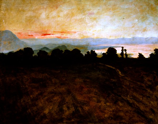 Jura和Lake Leman，c.1895-1900 作者 查尔斯·科特