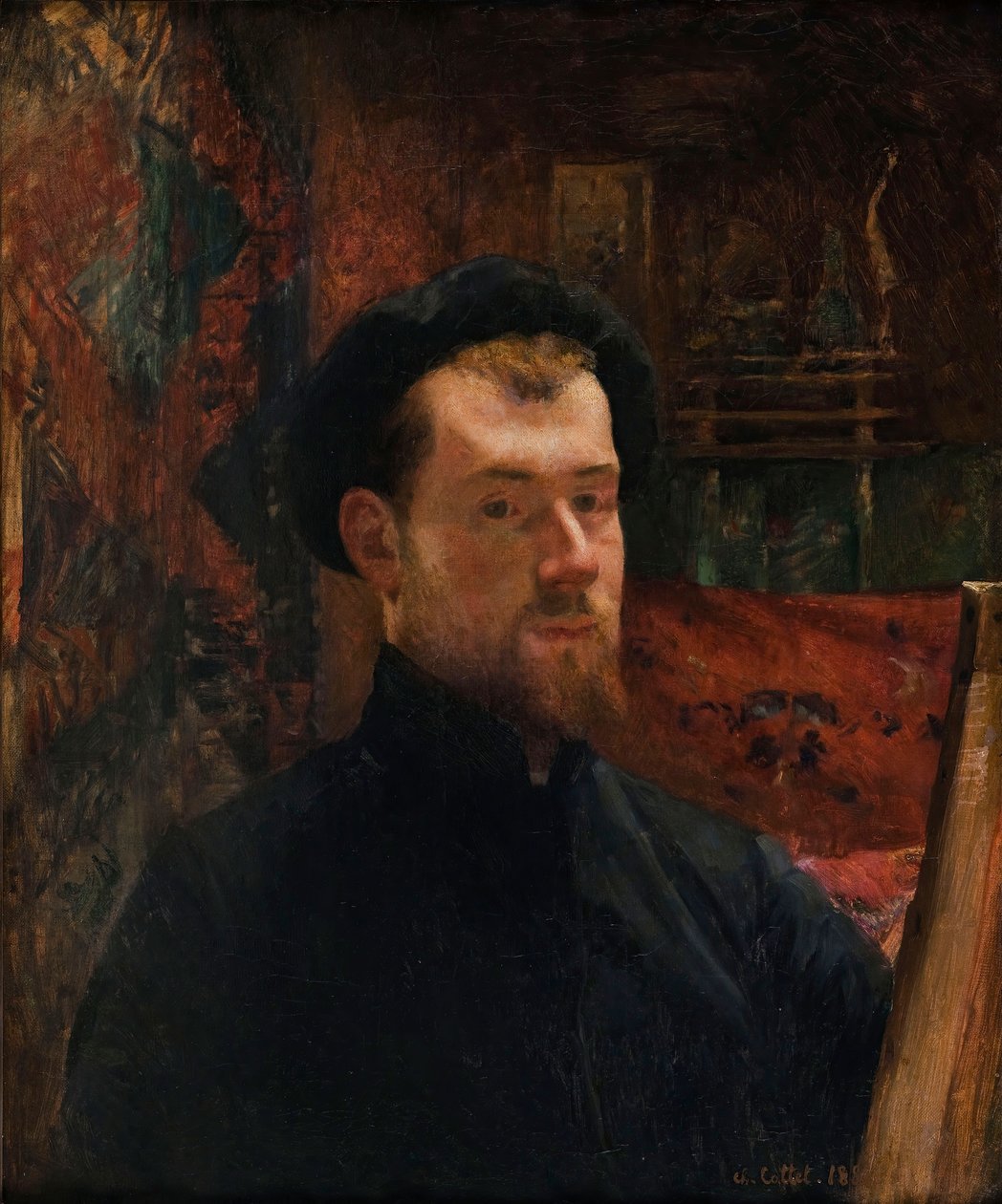 自画像，约1886-1888。 作者 查尔斯·科特