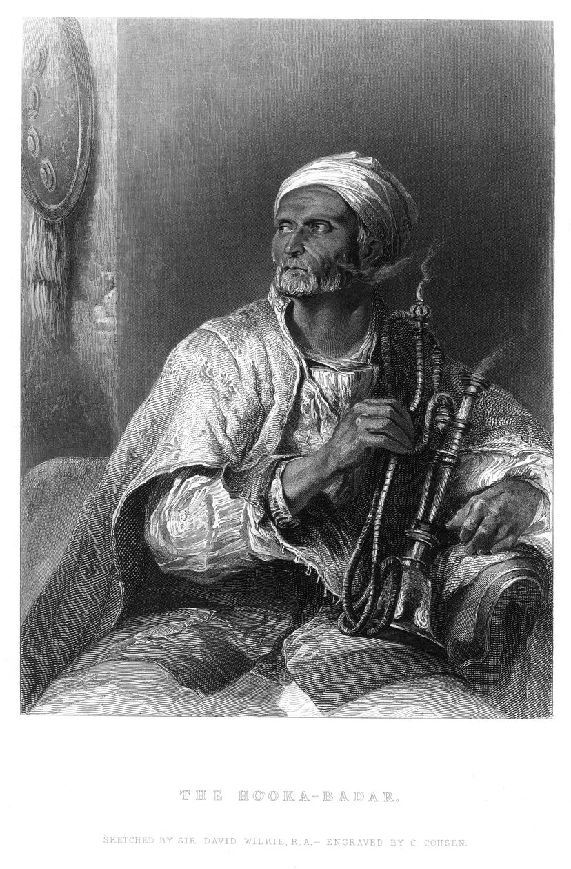 Hooka-Badar，c1820-1850年。 作者 查尔斯·库森