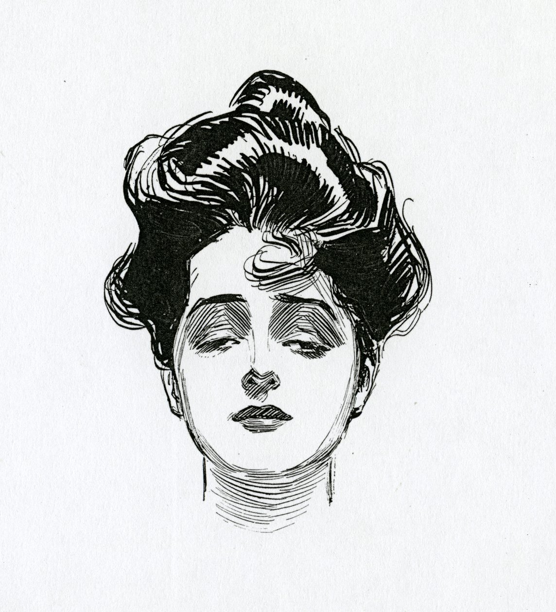 一个吉布森女孩，c.1902 作者 查尔斯·达纳·吉布森