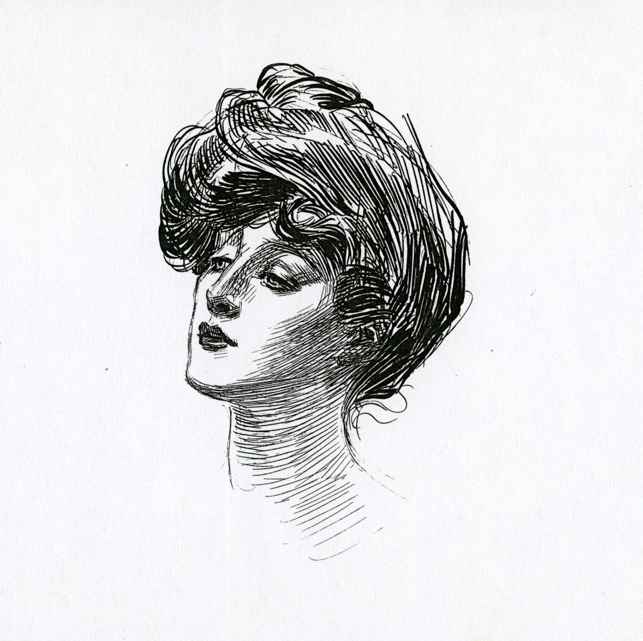 一个吉布森女孩，c.1902 作者 查尔斯·达纳·吉布森