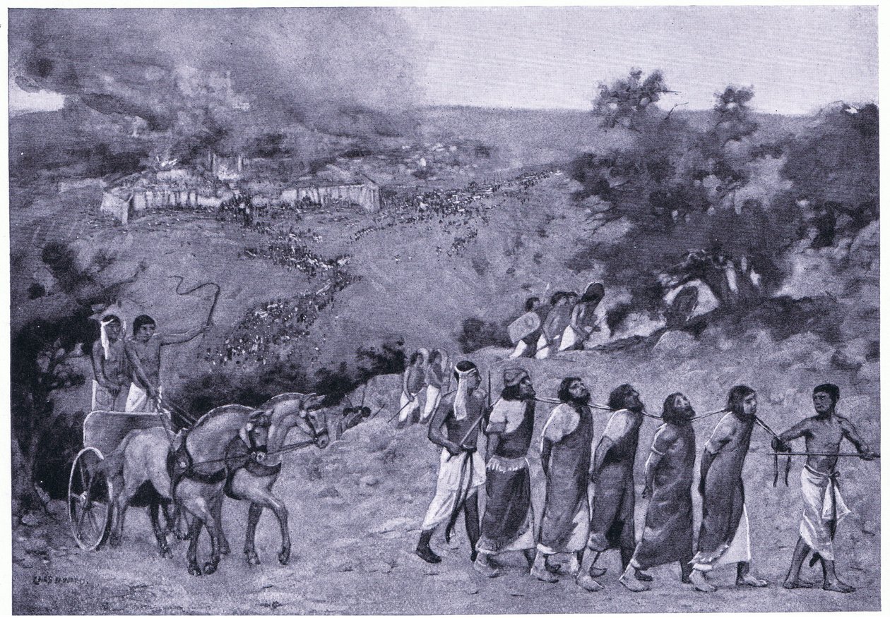橄榄山的埃及营地，约1920年（平版印刷）。 作者 查尔斯·丹尼尔·沃德