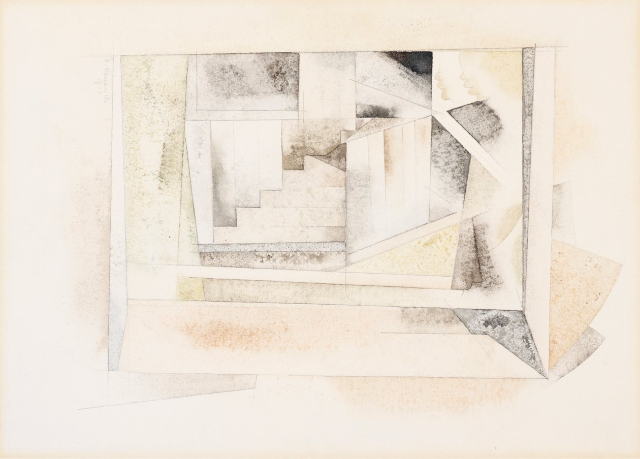 百慕大，楼梯，1917年（纸上写着） 作者 查尔斯·德穆斯