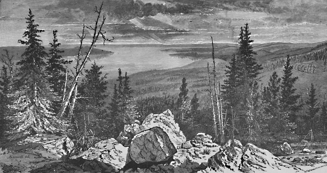 黄石湖，1883年 作者 查尔斯·E·H·邦威尔
