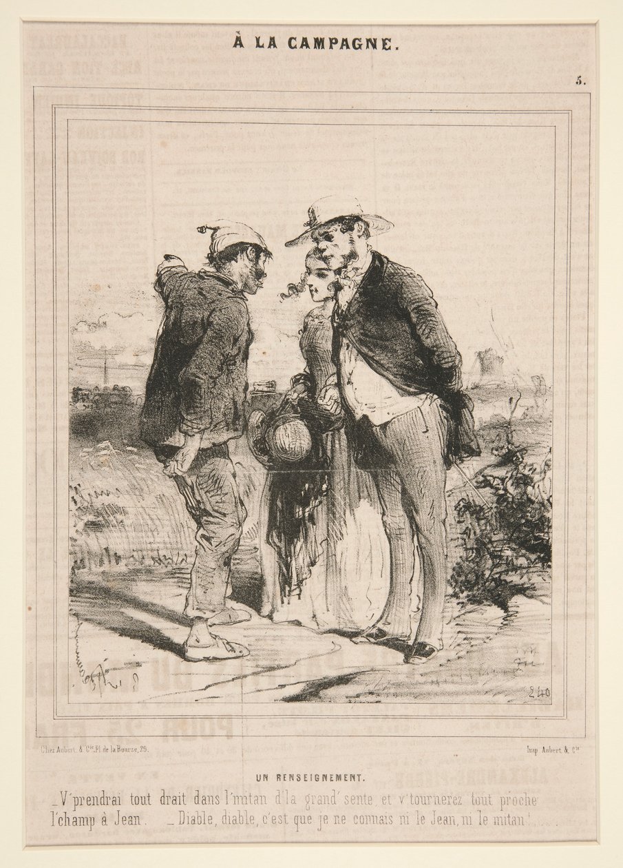 Un renseignement（信息），选自《A la Campagne》系列 作者 查尔斯·爱德华·德·博蒙特