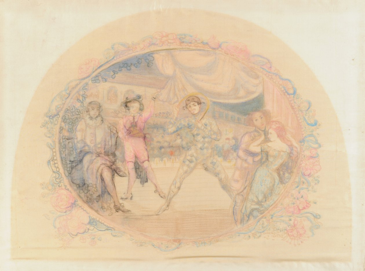 Harlequin SAmuse，1905年（纸上写着） 作者 查尔斯·爱德华·康德